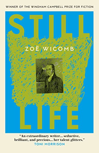 Book cover: "Still Life" by Zoë Wicomb, featuring a portrait within abstract art.