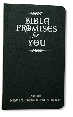 Black leather-look book titled “Bible Promises for You”, New International Version.