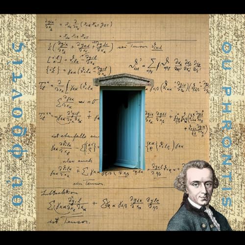 CD cover with equations, a doorway, and a portrait of a man.