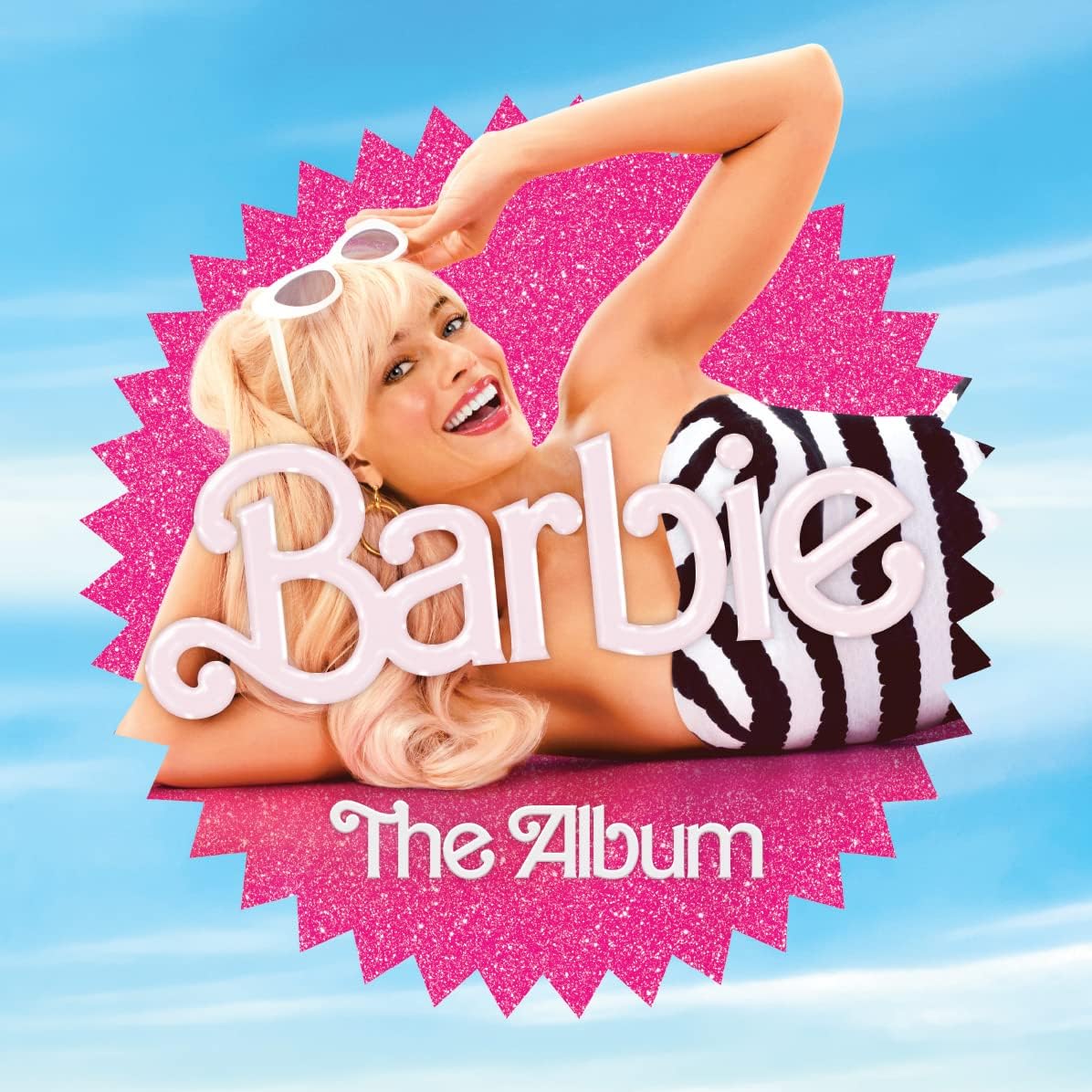 “Barbie The Album” CD cover featuring a woman in a pink starburst.