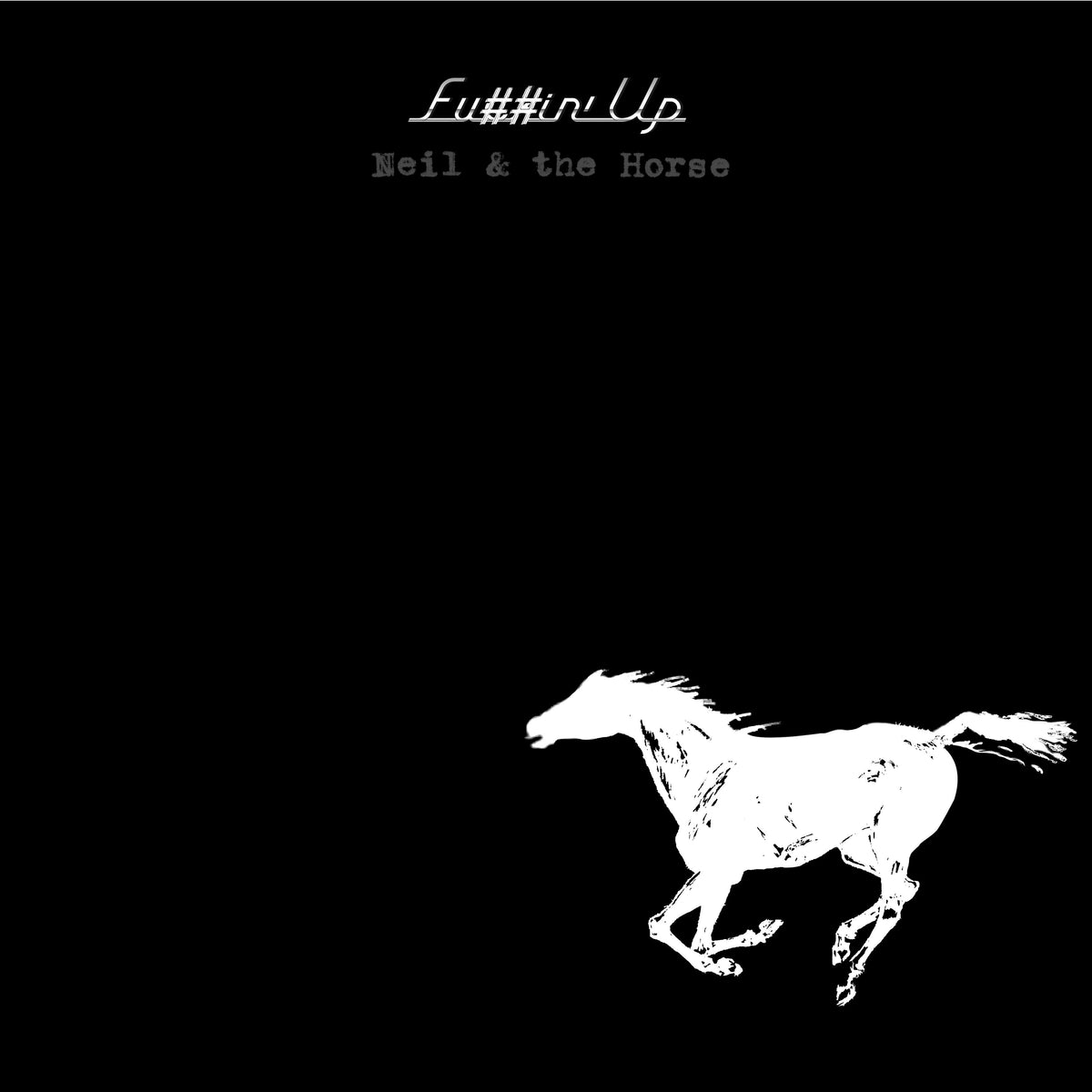 Neil Young & Crazy Horse "FU##IN’ UP" vinyl record set with horse imagery.