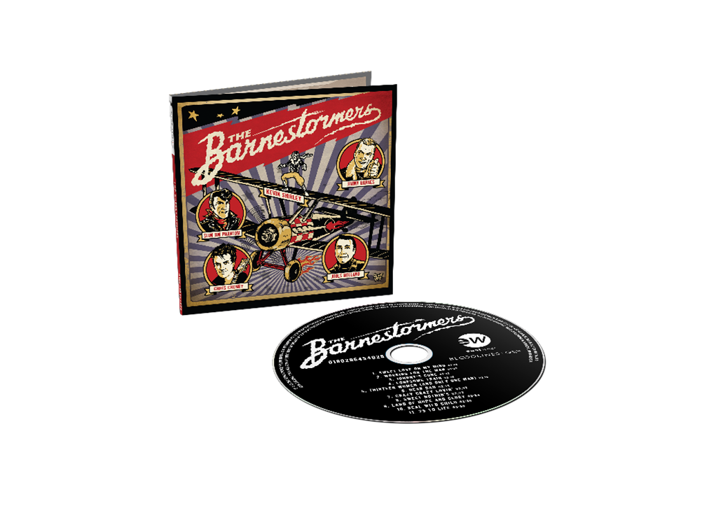 CD case and disc for "The Barnestormers" album, featuring portraits.