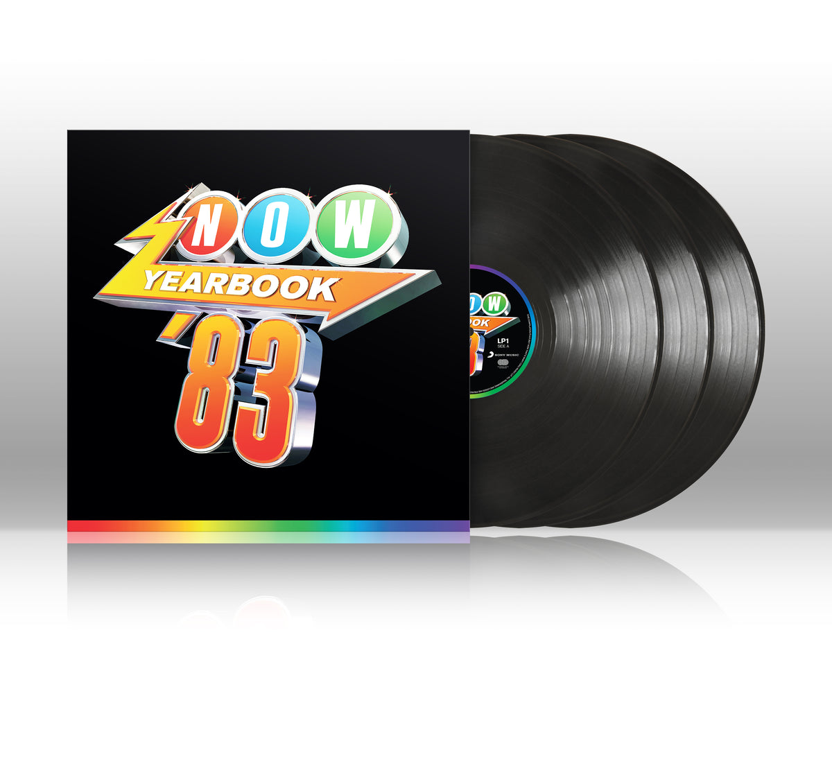 NOW Yearbook 1983 vinyl 3LP record set, cover and discs shown.