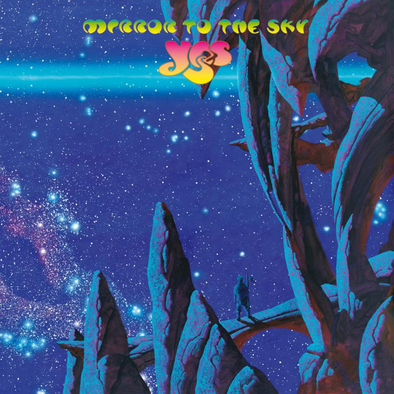 Album cover for Yes’ “Mirror to the Sky” with a starry landscape.