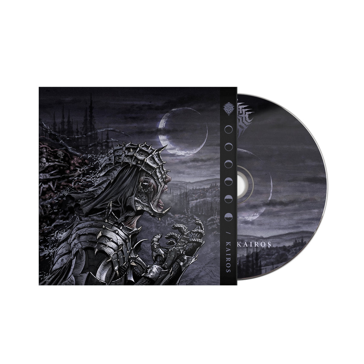 CD case for Osiah's "Kairos" album, featuring dark fantasy artwork.