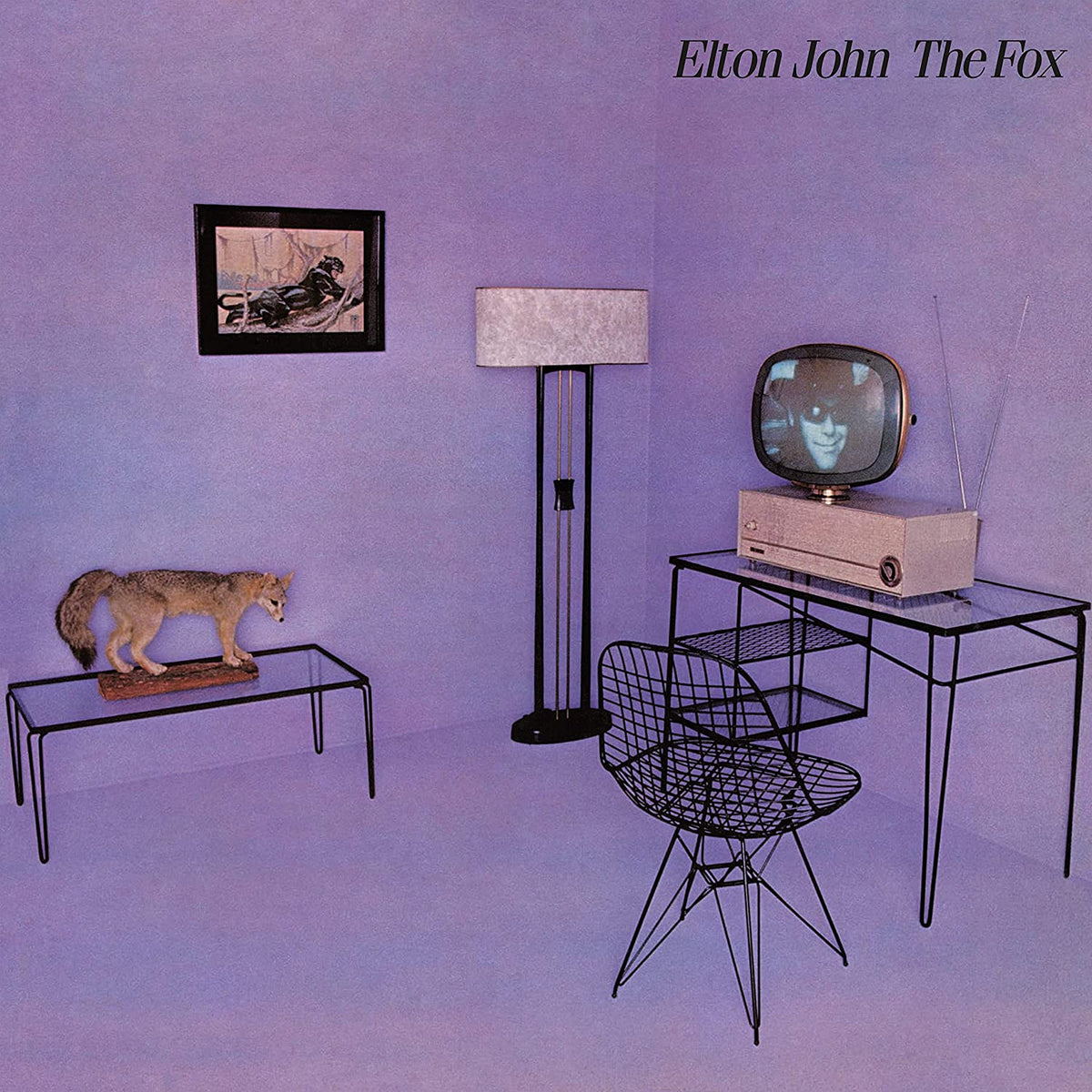 Album cover for Elton John’s “The Fox” featuring a taxidermied fox.