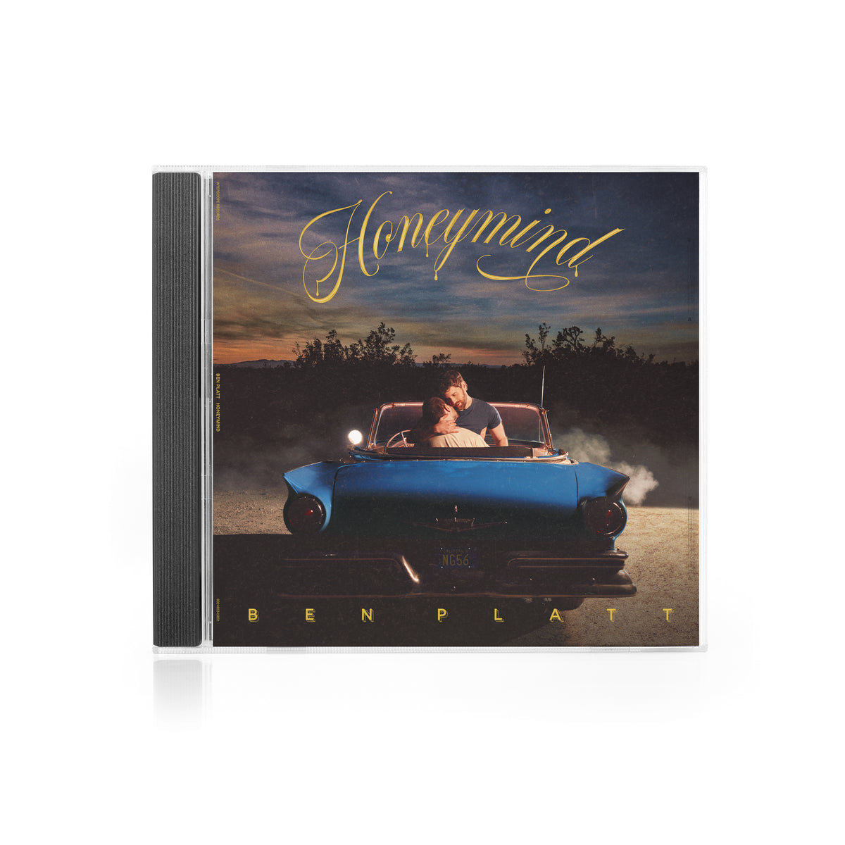 CD case for Ben Platt’s “Honeymind” album, showing a vintage car.