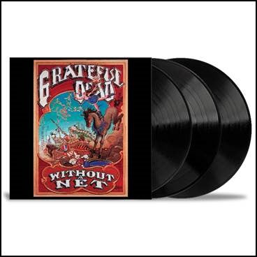 Grateful Dead "Without a Net" triple vinyl record with colorful cover art.