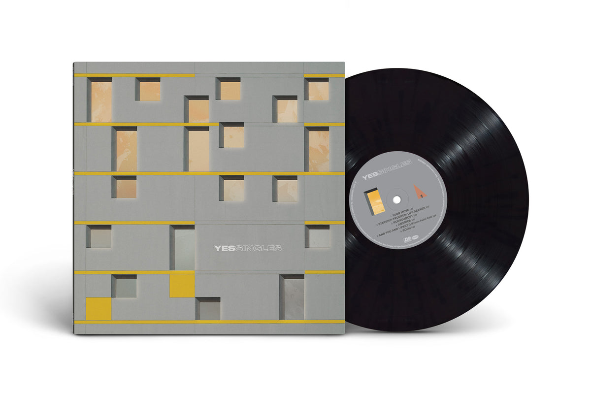 Yes - Yessingles vinyl record with geometric tan and yellow cover.