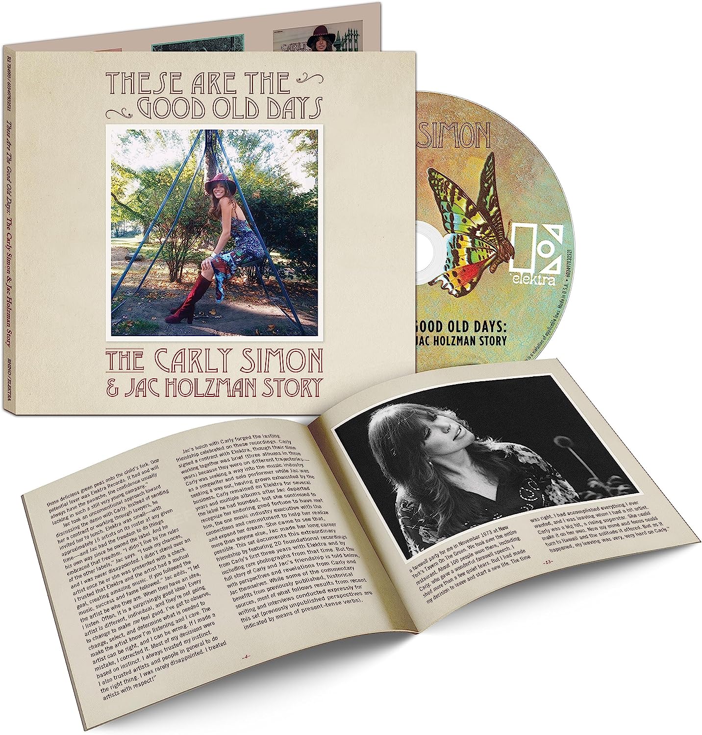 "CD case and disc with booklet featuring Carly Simon on the cover."