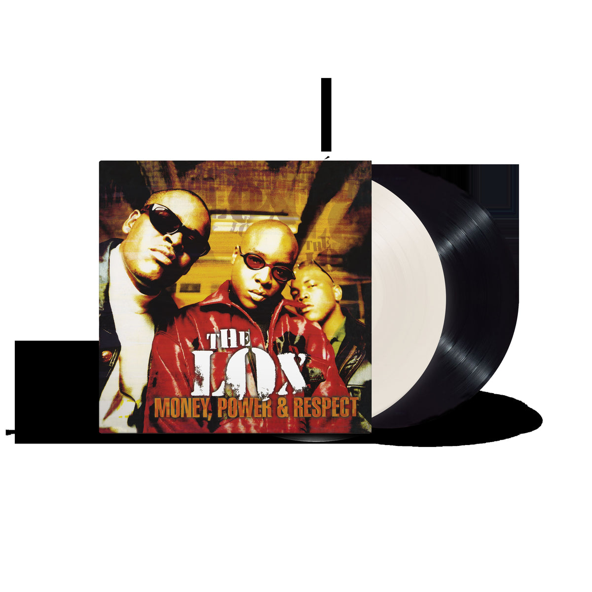 The Lox album cover and two vinyl records, black and white.