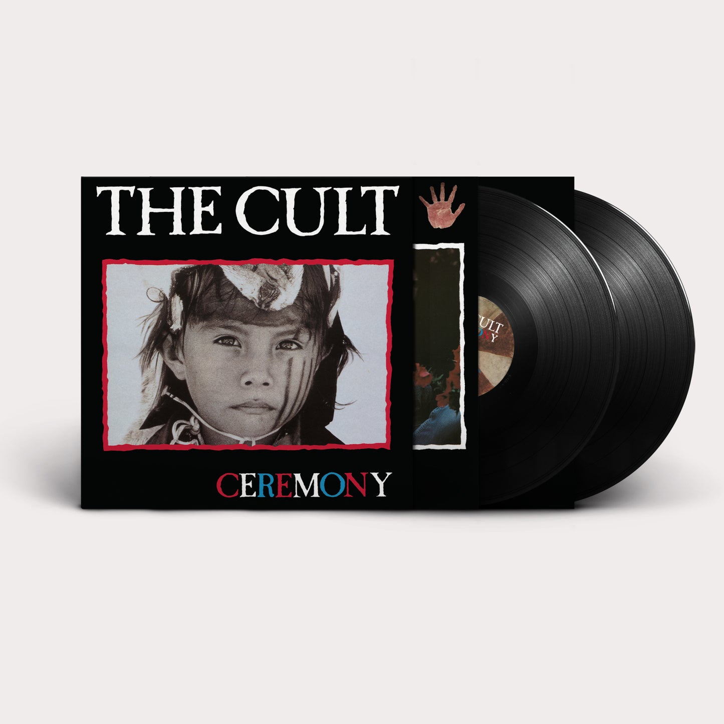 Vinyl record of The Cult’s “Ceremony” with a portrait cover.
