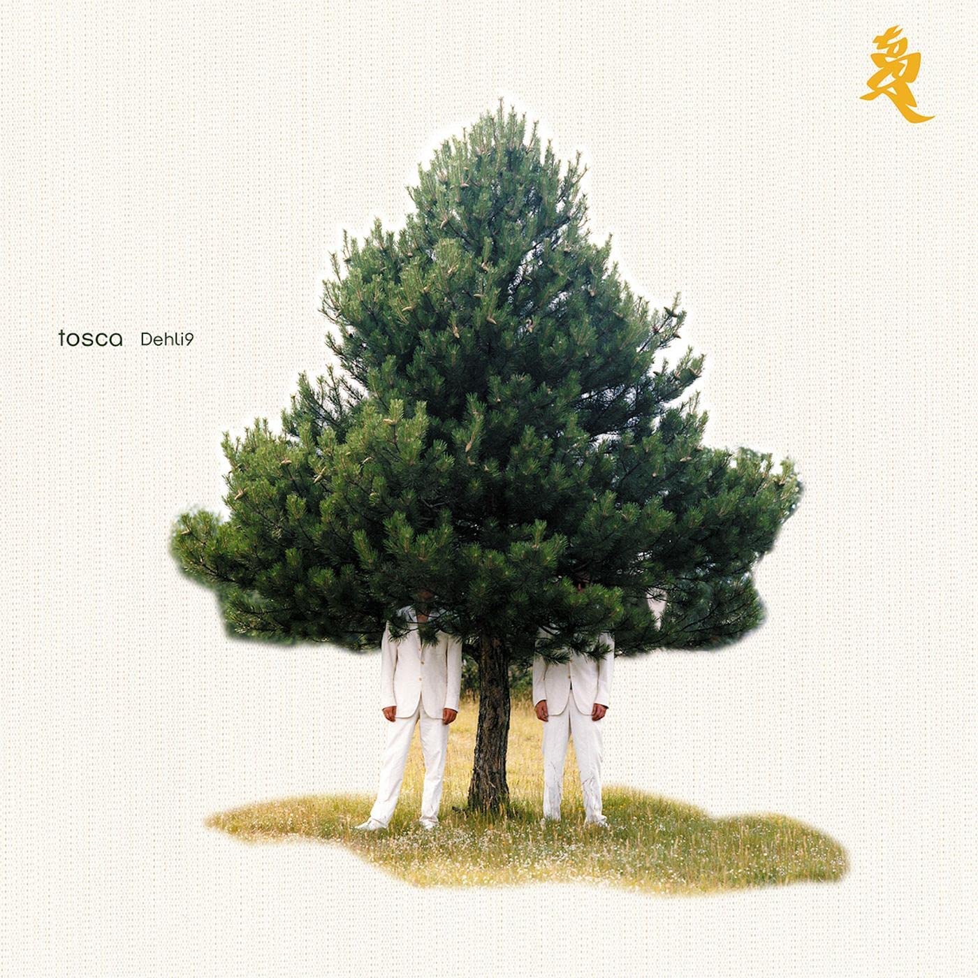 Vinyl album cover: three figures with tree trunks for heads.
