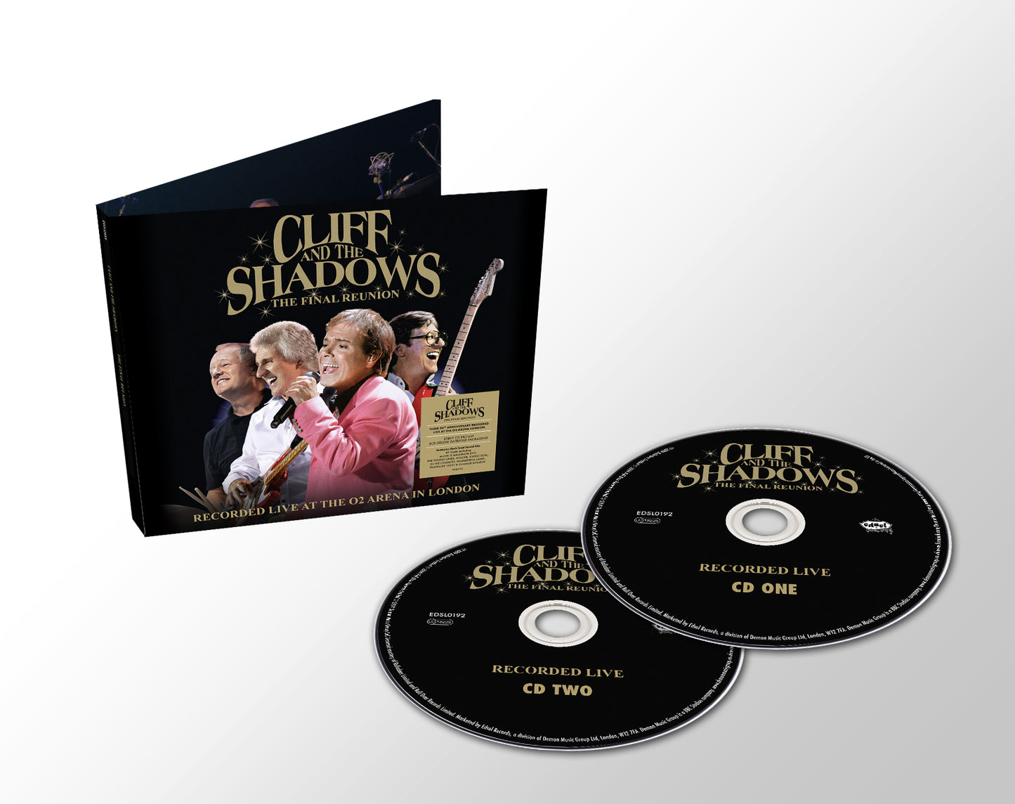 CD packaging for "Cliff Richard And The Shadows - The Final Reunion" live album.