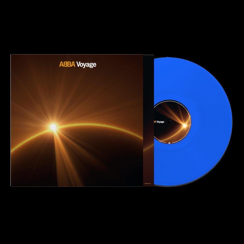Abba’s “Voyage” album cover: a sunburst over a dark horizon.