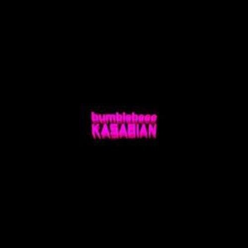 Black background with pink neon text reading "bumblebeee KASABIAN".