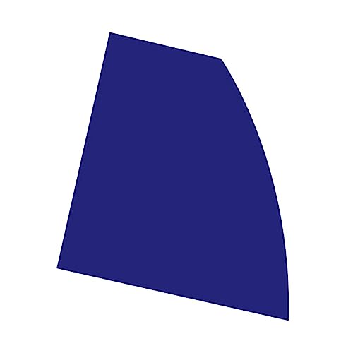 Blue vinyl record in a clear plastic sleeve, angled view.