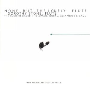 CD cover for "None but the Lonely Flute" with abstract dark shapes.
