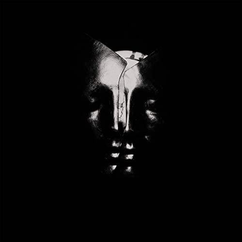 Dark album cover featuring a distorted, shadowy skull-like face.