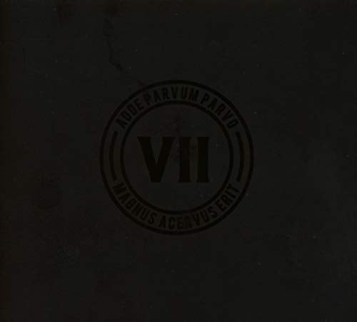 Black CD cover with circular emblem displaying Roman numeral VII.