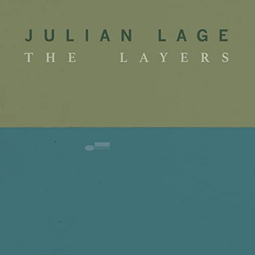 Album cover for Julian Lage’s “The Layers,” split into green and blue.