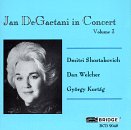 CD cover with a black-and-white portrait of Jan DeGaetani on a blue background.