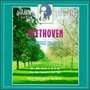 "CD cover with Beethoven portrait and park scene, surrounded by teal border."