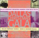 "Dallas Christmas Gala" CD cover with collage of images and text on red background.