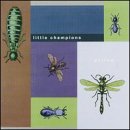 "Album cover with 'little champions' text and illustrations of various insects on colored panels."