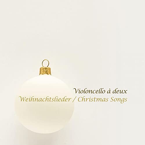 CD case with Christmas song title and frosted ornament design.