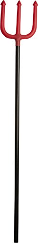 Smiffys 48227 Devil Trident, Red & Black, One Size