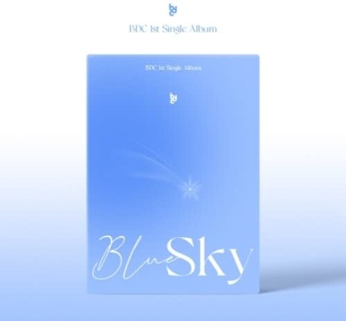 Blue CD album cover for Bdc’s “Blue Sky” with a shooting star.
