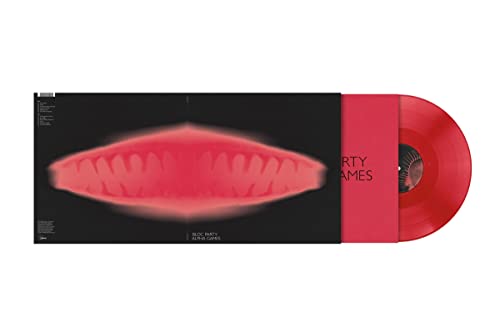 Red vinyl record and sleeve with a large, abstract red mouth image.