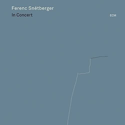CD cover for Ferenc Snetberger’s “In Concert” with a blue background.
