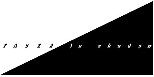 CD cover for Fader's "In Shadow" with black and white diagonal design.