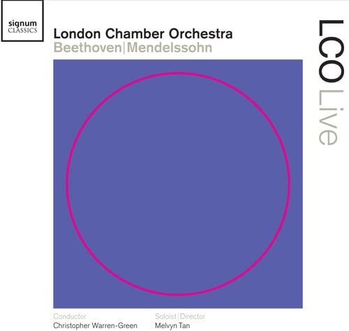 CD cover for Beethoven & Mendelssohn performed by London Chamber Orchestra.