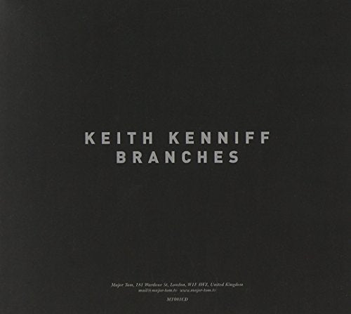"Black album cover with 'Keith Kenniff Branches' in light grey text, small white text at bottom."