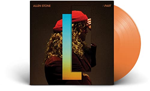 Vinyl record album cover featuring Allen Stone with an orange vinyl disc beside it.