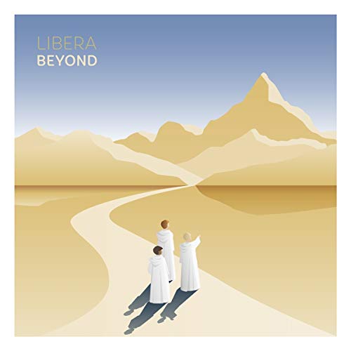CD cover: figures in white robes walk toward distant mountains.