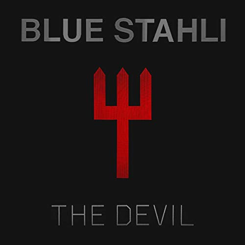 Black album cover with a red trident and text: "Blue Stahli - The Devil".