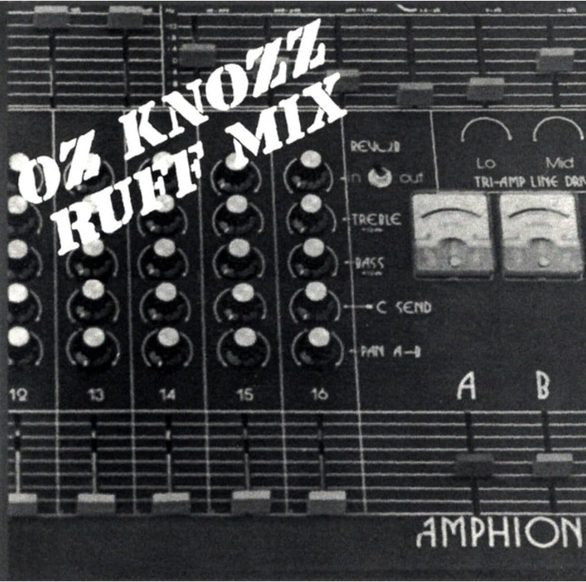 CD cover for “Oz Knozz - Ruff Mix” featuring audio mixing equipment.