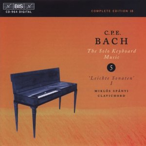 CD cover featuring a dark clavichord on an orange background.