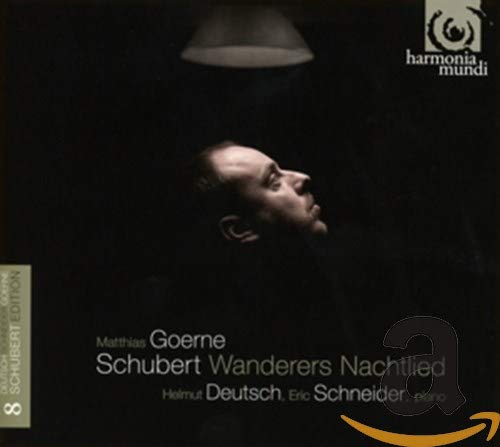 CD cover: Matthias Goerne portrait, text "Schubert Wanderer's Nachtlied".