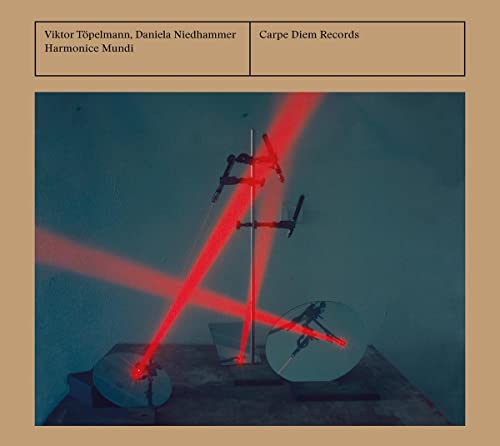 CD cover: abstract image of a scientific instrument with red light beams.