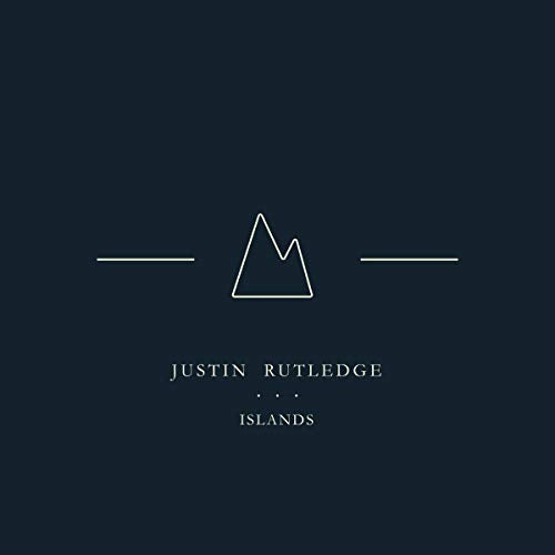 Dark blue album cover with white line drawing of mountains and text.