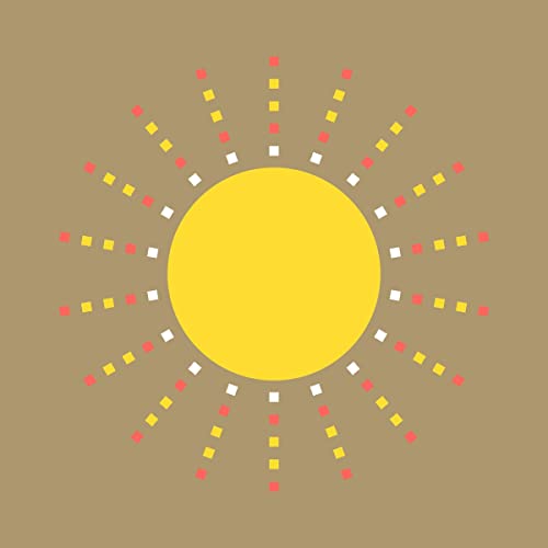 CD cover with a yellow sunburst design on a brown background.
