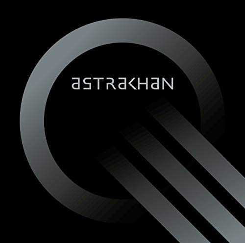 Black album cover with white text “ASTRAKHAN” and a circular design.