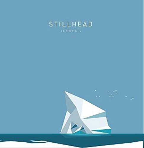The image is a blue-toned album cover featuring a geometric iceberg. "Album cover with geometric iceberg and 'STILLHEAD ICEBERG' text on blue background."