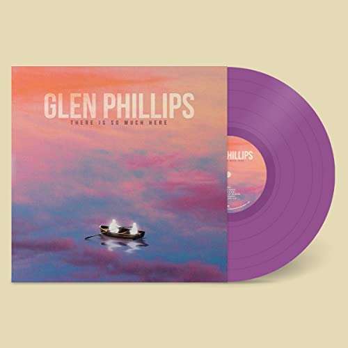 Glen Phillips album cover with purple vinyl record, boat on water.