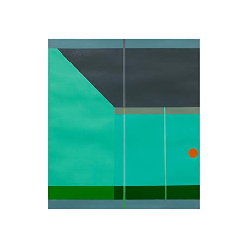 CD cover with abstract geometric shapes in teal, black, and green.